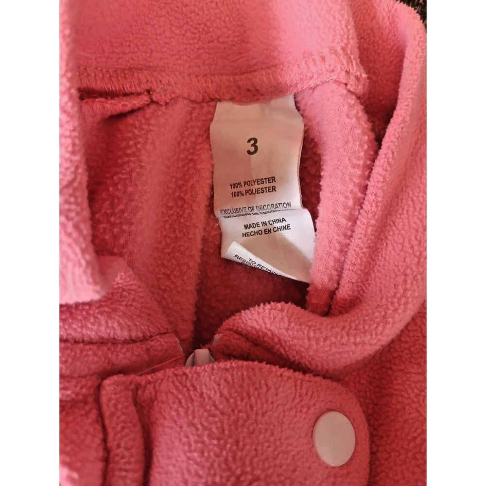 pajamas 3T month Girls Pink Fleece sleeper Ice Cream Cone